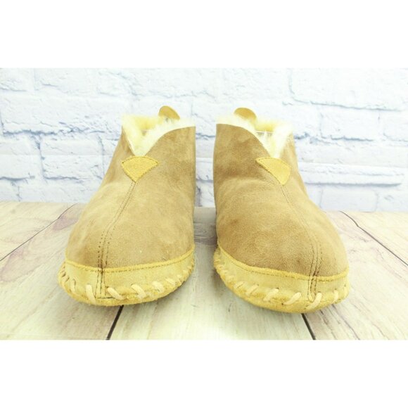 LL Bean Wicked Good Shearling Lined Slipper Boots Brown Suede Size 11 M - Picture 4 of 9